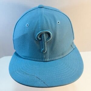 Philadelphia Phillies MLB New Era Snapback Hat OSFM Light Blue 9FIFTY Cap‎ READ